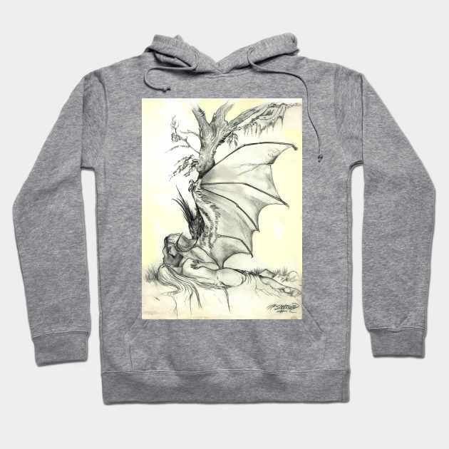 Nude Angel and Woman Hoodie by pegacorna